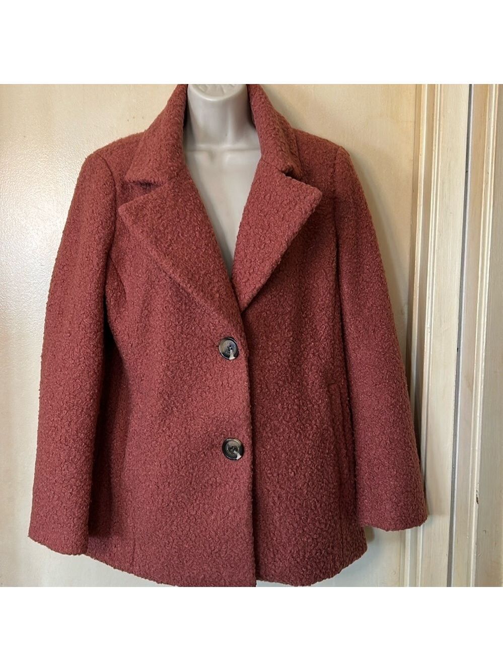 Sam Edelman Women's Cozy Sherpa Jacket in Dusty Rose size S